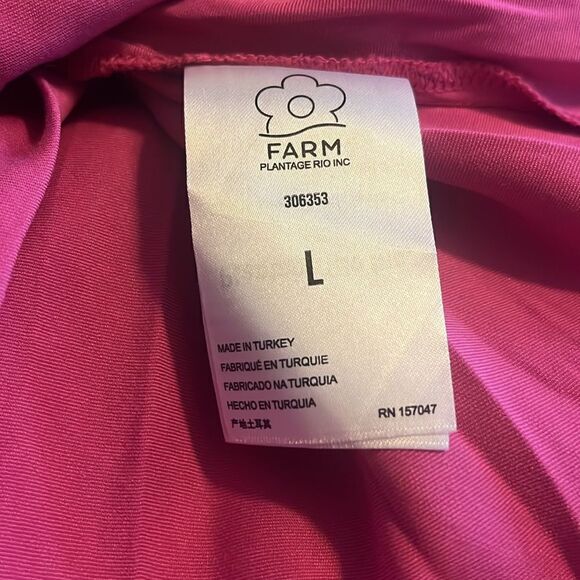 NWT FARM Rio strap-detail satin-finish midi skirt Large - Picture 10 of 13